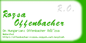 rozsa offenbacher business card
